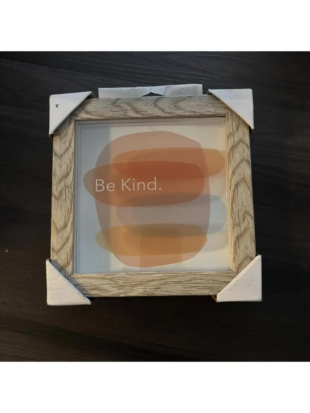 Hello Hola & Be Kind Layered Glass Wood Framed Wall Decor